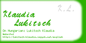 klaudia lukitsch business card